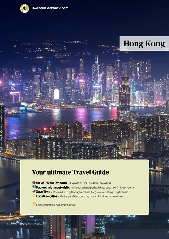 example page 0 from our offline Travel Guide for Hong Kong